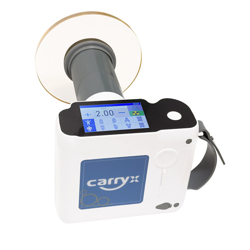 Dental touch screen portable X-ray machine with radiation protection lead plate